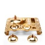 صينية تقديم التمر الهندية الفاخرة المزخرفة بالليزر - ذهبي