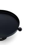 حامل كيك معدني أنيق مع مقابض جانبية كروية زخرفية