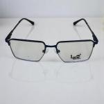 نظارة مستطيلة هندسية بلون أزرق ساتان من HEO Hustle