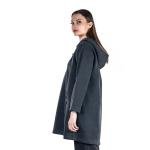 تونيك نسائي فضفاض بغطاء للرأس مع أربطة