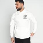 هودي مبطن بالفرو مع كلمات مطبوعة