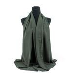 شال قطن وبوليستر بحواف مخيطة – أخضر زيتوني