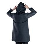 تونيك نسائي فضفاض بغطاء للرأس مع أربطة