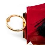 صينية فاخرة للحلويات الهندية بمقبض مسمار على طراز كارتييه، غطاء قماش قطني