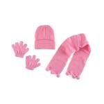 مجموعة شتوية دافئة 3 في 1: قبعة، وشاح، وقفازات محبوكة للأطفال