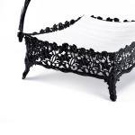 Square Porcelain Serving Tray Iron Base with Handle