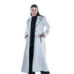 معطف واق من المطر بحزام طويل