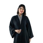 عباية كلاسيكية مفتوحة الأمام بأكمام واسعة