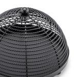 غطاء طعام معدني أنيق مع صينية