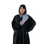 عباية مفتوحة من الأمام بتفاصيل طية صدر متباينة