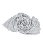 شال قطن وشيفون بحواف مخيطة – فستقي فاتح