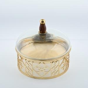 طبق تقديم مزخرف بغطاء أكريليك