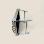 صينية مرايا فضية بإطار هندسي