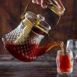 إبريق شاي من زجاج البورسليكات - 1000 مل