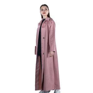 معطف طويل كبير الحجم مع جيوب جانبية