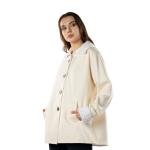 معطف شتوي نسائي مبطن بالفرو الصناعي بأزرار