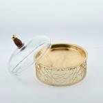 طبق تقديم مزخرف بغطاء أكريليك