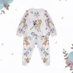 طقم بيجامة وبلوزة بطبعات بامبي للفتيات الصغيرات