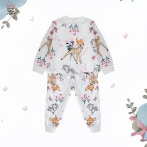 طقم بيجامة وبلوزة بطبعات بامبي للفتيات الصغيرات