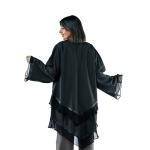 كارديجان أنيقة بطبقات على طراز كيمونو مع خطوط أنيقة