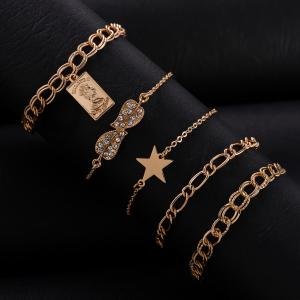مجموعة أساور الأناقة النجمة - 5 قطع