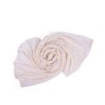 شيلة من الشيفون والقطن بحواف مطرزة بأناقة - كريمي