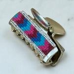 مشبك شعر فسيفسائي مطرز بالكريستال – إكسسوار شعر نسائي أنيق