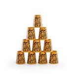 أكواب التركيب القابلة للرمي مع كيس الرمي الناعم – سلسلة الكامو الحيواني الجريء