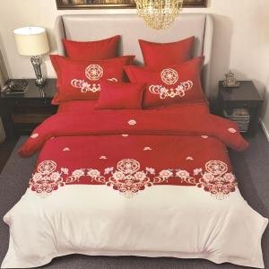 طقم سرير إمبريال روز المطرز 4 في 1