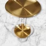 صينية تقديم زجاجية مذهبة