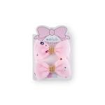 مشبك شعر للبنات بتصميم فيونكة مرصعة بالكريستال مع تصميم زهور