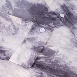 قميص ستورم ماربل ساتان بتصميم دوامات رمادية لامعة بياقة كلاسيكية