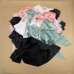 طقم ربطات شعر ساتان بشكل فيونكة مع ذيول طويلة