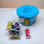 طقم صلصال تشكيل بطابع الأميرات 18 لونا طريا وآمنا للأطفال غير سام وسهل التشكيل