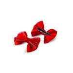 مشبك شعر للبنات على شكل فيونكة شفافة لامعة