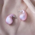 Artificial Pearlescent Pastel Pink Waterdrop Eearings