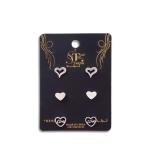 طقم أقراط بتصميم قلب لمسة فريدة من الأناقة