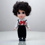 دمية ماي الفتاة الصغيرة بملابس تنكرية تنورة وردية وعصابة رأس الهدية المثالية للأطفال دمية قابلة للجمع وصديقة للعب