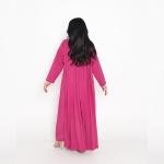 قفطان فراشة ماجنتا مطوي مع ياقة مزينة