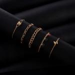 Artificial Starry Elegance Bracelet Set 5pcs
