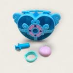 مجموعة عجينة اللعب بشكل قلب للأميرات 12 لونا مع حقيبة حمل زرقاء مزخرفة