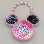 مجموعة خرز الحروف الوردية للأميرات مثالية لصنع الإكسسوارات الإبداعية