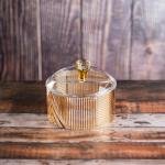 وعاء حلوى أكريليك بغطاء