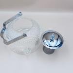 Elegant Textured Glass Teapot with Stainless Steel Lid & Infuser