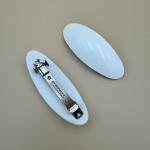 مشابك شعر بيضاوية لامعة سوداء