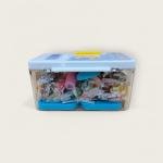 مجموعة عجينة اللعب في صندوق صغير وردي على شكل ثلاجة 18 لونا مع قوالب وأدوات ممتعة