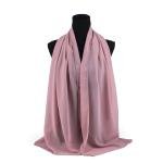 شال قطني وبوليستر بحواف مطرزة بدقة - خوخي ناعم