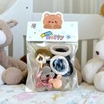 مجموعة إكسسوارات شعر للأطفال من هابي بير عبوة من أشرطة مطاطية بألوان كرتونية ومحايدة