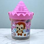 مجموعة دلو القلعة لعجينة الصلصال طين ملون مع مقبض حمل