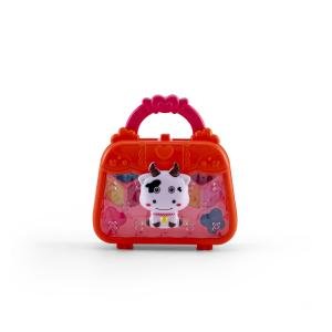 حقيبة مكياج الألعاب اللامعة على شكل قلب